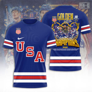 USA Men's Hockey 2026 Winter Olympics Gold Medal 3D Apparel - TANTN21179