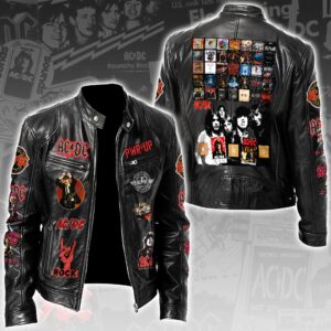 AC/DC Motorcycle Leather Jacket - HOATT16987