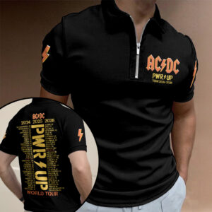 AC/DC World Tour 2026 Zip Polo Shirt - TANTN21355