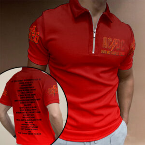 AC/DC World Tour 2026 Zip Polo Shirt - TANTN21357