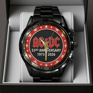 AC/DC 53rd Anniversary Black Stainless Steel Watch - TANTN21702