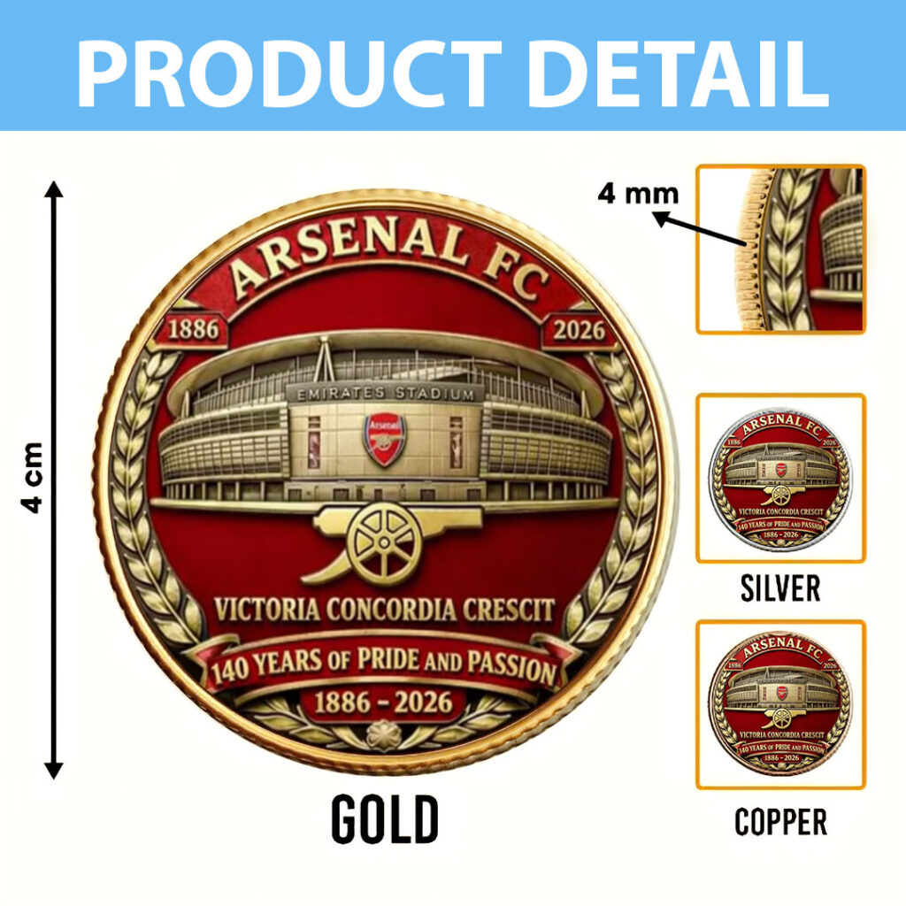 Arsenal FC 140th Anniversary Commemorative Coin – MAITM15078 | Gifnestbuys