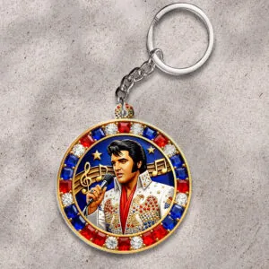 Elvis Presley Custom Shape 2-sided Keychain - HOATT16571
