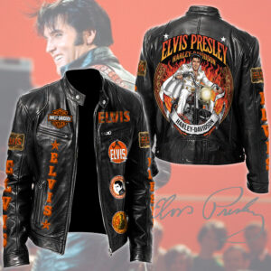 Elvis Presley Motorcycle Leather Jacket - TMTHU4268