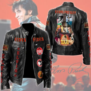 Elvis Presley Motorcycle Leather Jacket - TMTHU4441