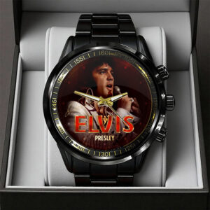 Elvis Presley Black Stainless Steel Watch - GNE5605