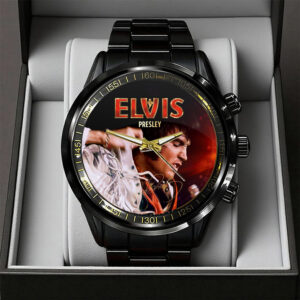 Elvis Presley Black Stainless Steel Watch - GNE5607