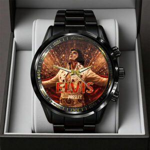 Elvis Presley Black Stainless Steel Watch - GNE5609