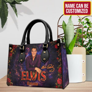 Personalized Elvis Presley Leather HandBag - VANDH5055