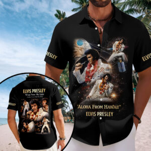 Elvis Presley Short Sleeve Button-Down Shirt – GNE5329.4