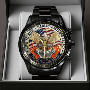 Harley Davidson Black Stainless Steel Watch - TANTN21463