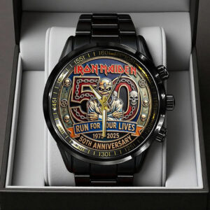 Iron Maiden 50th Anniversary Black Stainless Steel Watch - TANTN21561