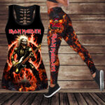 Iron Maiden Hollow Tank Top Leggings – VANDH5058