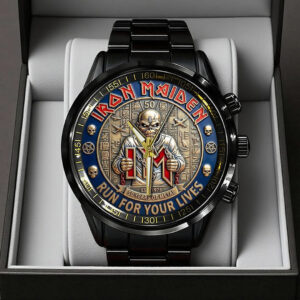 Iron Maiden 50th Anniversary Black Stainless Steel Watch - TANTN21563