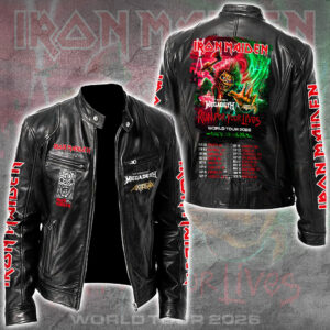 Iron Maiden Tour 2026 Motorcycle Leather Jacket - GNE5347