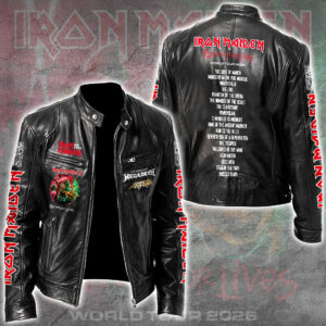 Iron Maiden Tour 2026 Motorcycle Leather Jacket - GNE5348