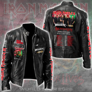 Iron Maiden Tour 2026 Motorcycle Leather Jacket - GNE5349
