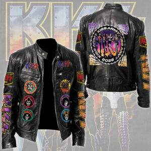 KISS Motorcycle Leather Jacket - TMTHU4395