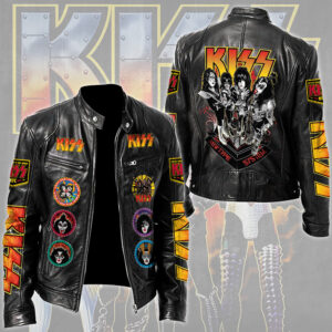 KISS Motorcycle Leather Jacket - TMTHU4466