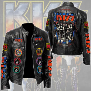 KISS Motorcycle Leather Jacket - TMTHU5283