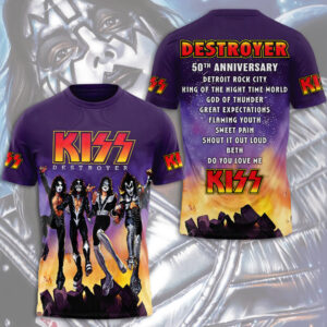 KISS Destroyer 50th Anniversary 2026 3D Apparel - TMTHU4396