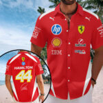 Lewis Hamilton x Scuderia Ferrari Short Sleeve Button-Down Shirt – MAITM14944