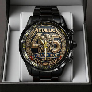 Metallica 45th Anniversary Black Stainless Steel Watch - TANTN21576