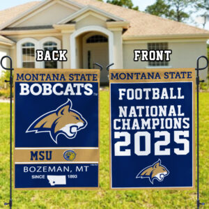 Montana State Bobcats Football 2025 National Champions Double-side Garden Flag - MAITM15083