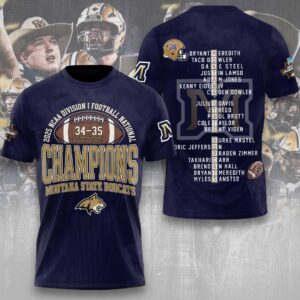 Montana State Bobcats Football 2025 National Champions 3D Apparel - MAITM14927