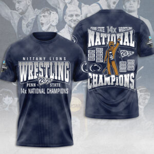 Penn State Nittany Lions Wrestling 2026 National Champions 3D Apparel - MAITM15238