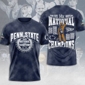 Penn State Nittany Lions Wrestling 2026 National Champions 3D Apparel - MAITM15241