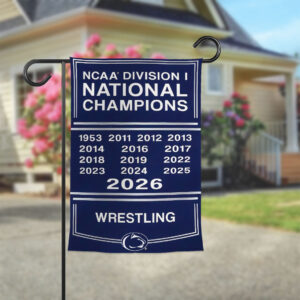 Penn State Nittany Lions Wrestling 2026 National Champions Double-side Garden Flag - MAITM15223