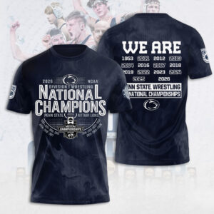 Penn State Nittany Lions Wrestling 2026 National Champions 3D Apparel - TANTN21938