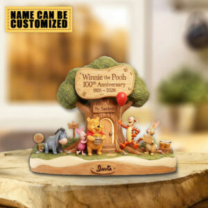 Personalized Winnie-the-Pooh 100th Anniversary Custom Shape Acrylic Plaque - TMTHU4486