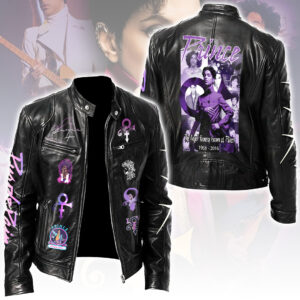 Prince Motorcycle Leather Jacket - HOATT16690