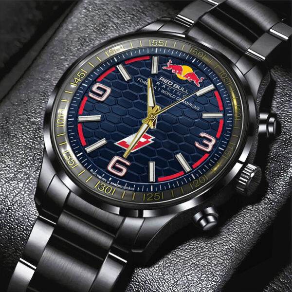 Red Bull Racing x Max Verstappen Black Stainless Steel Watch ...