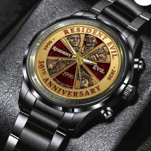 Resident Evil 30th Anniversary Black Stainless Steel Watch - TMTHU4494