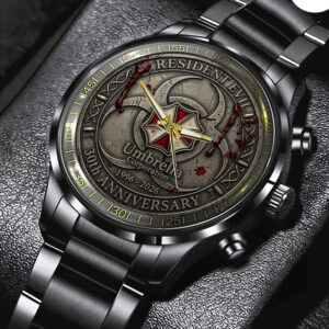 Resident Evil 30th Anniversary Black Stainless Steel Watch - TMTHU4533