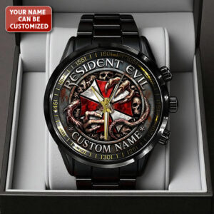 Personalized Resident Evil Black Stainless Steel Watch - TANTN21687