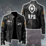 Resident Evil 2 x Leon Scott Kennedy Motorcycle Leather Jacket – GNE5353