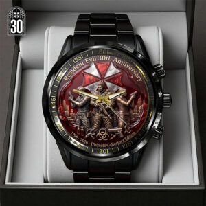 Resident Evil 30th Anniversary Black Stainless Steel Watch - GNE5502