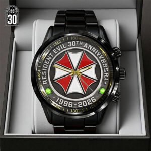 Resident Evil 30th Anniversary Black Stainless Steel Watch - GNE5279