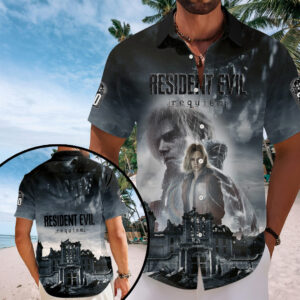 Resident Evil 30th Anniversary Short Sleeve Button-Down Shirt – GNE5264.4