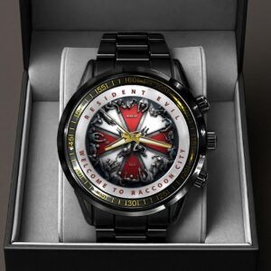 Resident Evil Requiem Black Stainless Steel Watch - HOATT16552