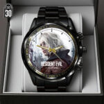 Resident Evil Requiem x Grace Ashcroft Black Stainless Steel Watch – GNE5479