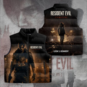 Resident Evil Requiem x Leon Scott Kennedy 3D Sleeveless Down Jacket - GNE5414.1