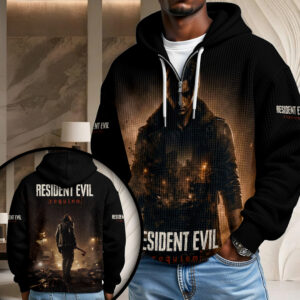 Resident Evil Requiem x Leon Scott Kennedy 3D Unisex Waffle Hoodie - GNE5414.3