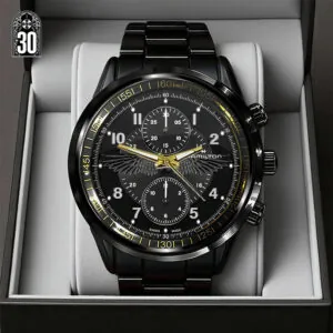 Resident Evil Requiem x Leon Scott Kennedy Black Stainless Steel Watch - GNE5317