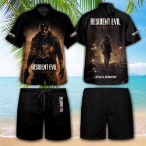Resident Evil Requiem x Leon Scott Kennedy 3D Hawaiian Apparel - GNE5414.2