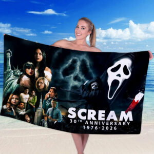 Scream 30th Anniversary Rectangle Beach Towel - HOATT16476